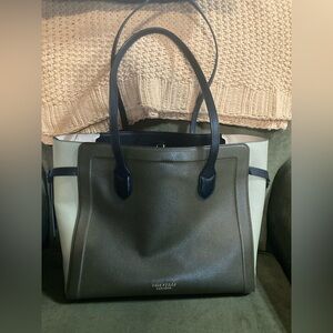 Kate Spade Olive and Cream Tote Bag